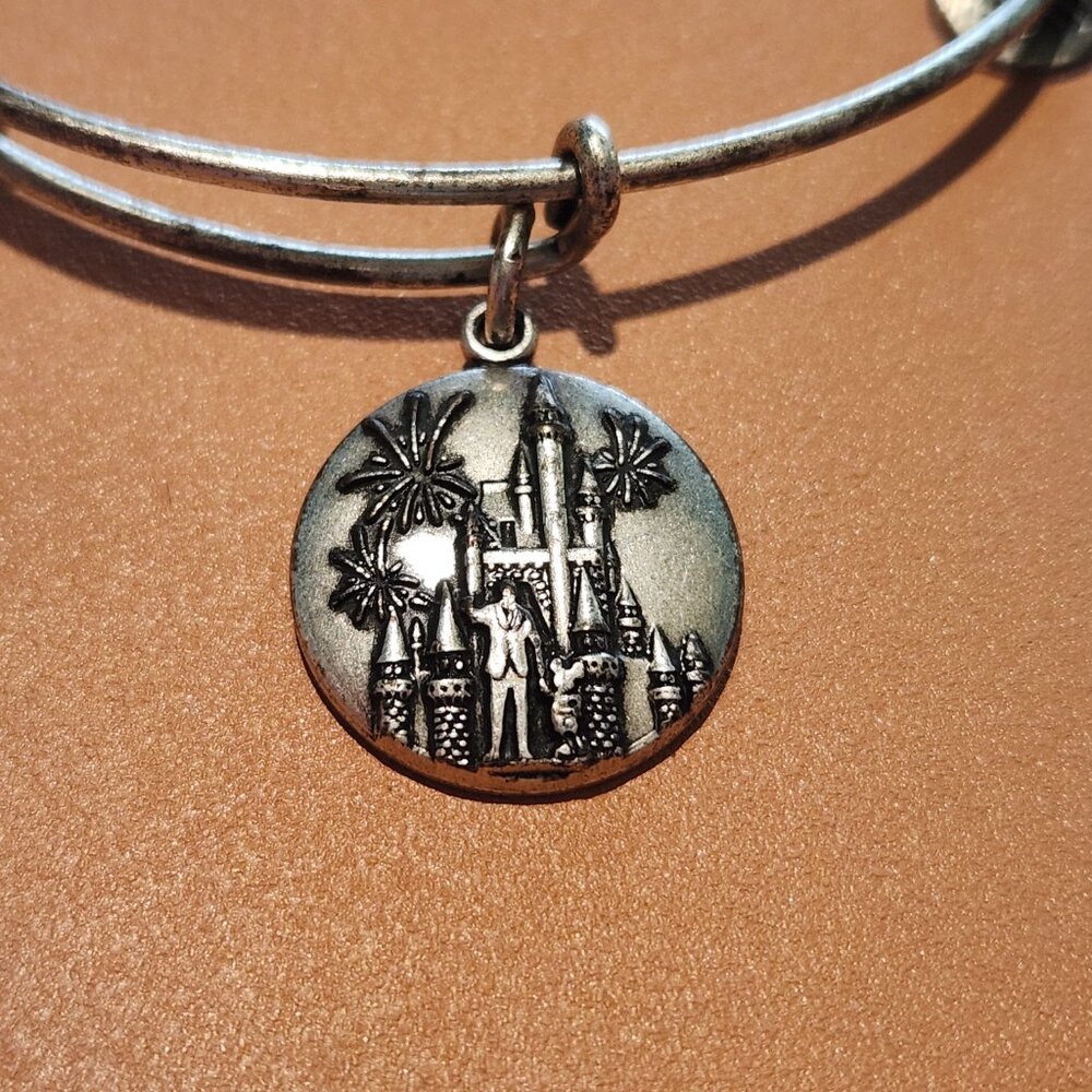 Alex & Ani Walt Disney World Cinderella Castle Bangle Bracelet Silver - Picture 5 of 7